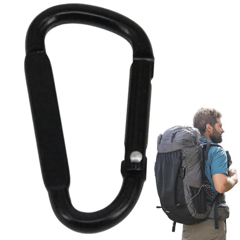 D Ring Clip Aluminum Alloy D Ring Spring Snap D Clip Metal Carabiner Travel Carabiner Backpack Carabiner Camping Accessories Oasis Select