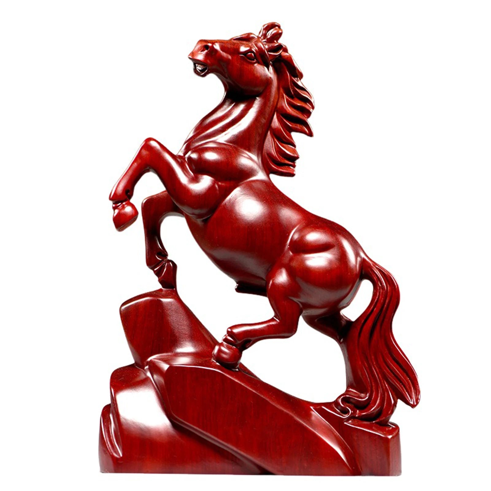 2026 Year of the Horse Figurine | Chinese New Year Wood Statue