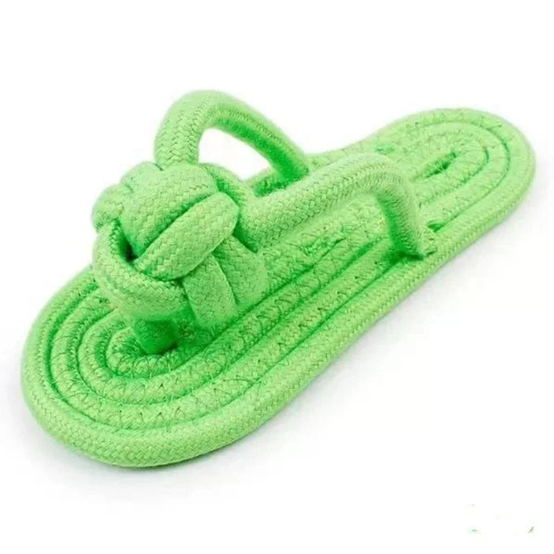 Fun Dog Bite Toy Slipper Strap Toys for Small Large Dog Pets Teeth Training Teeth Grinding Toys Interactive Dog Toys Oasis Select green