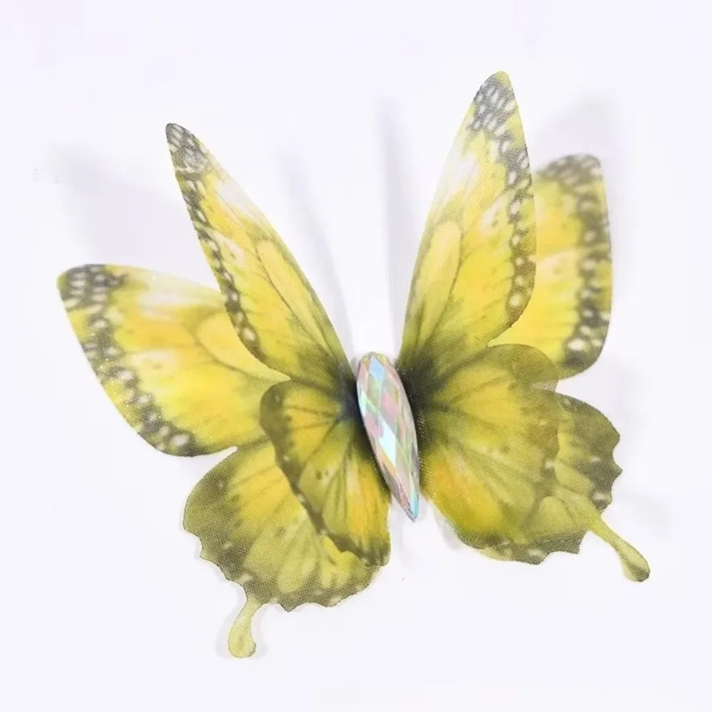 50Pcs 3D Organza Butterfly Appliqués – Gradient Mesh Patches