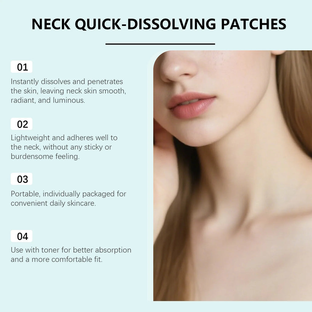 EELHOE Collagen Neck Patches Anti Wrinkle Firming Lifting Neck Mask Moisturizing Brighten Skin Reduce Fine Lines Aging Neck Care Oasis Select