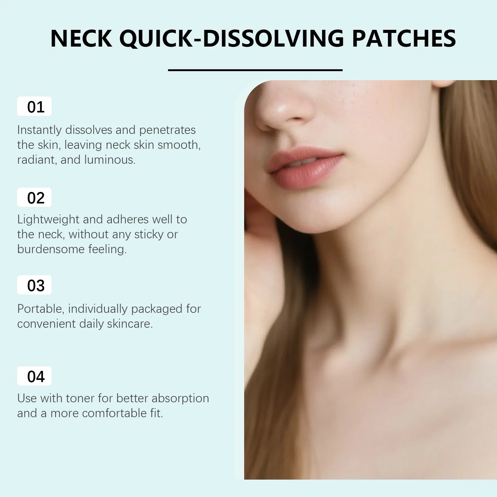 EELHOE Collagen Neck Patches Anti Wrinkle Firming Lifting Neck Mask Moisturizing Brighten Skin Reduce Fine Lines Aging Neck Care Oasis Select