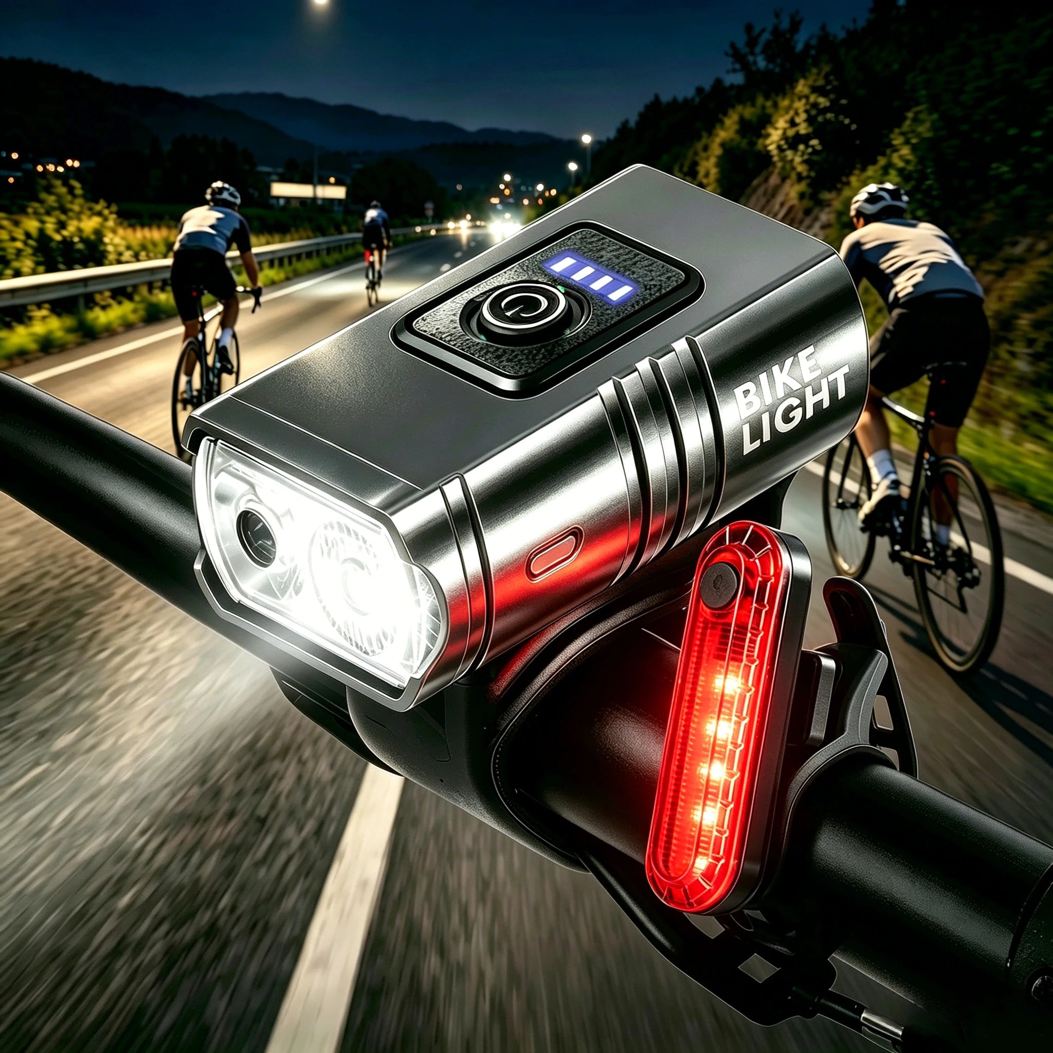 T6 LED Bicycle Light Set – USB Rechargeable Front & Rear Lights