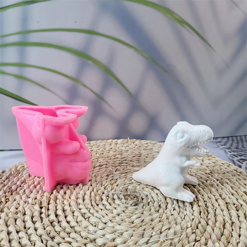 3D Horse, Duck, Alpaca, Dinosaur Animal Series Plaster Figurine Silicone Mold DIY Cement Plaster Dinosaur Animal Mold Oasis Select