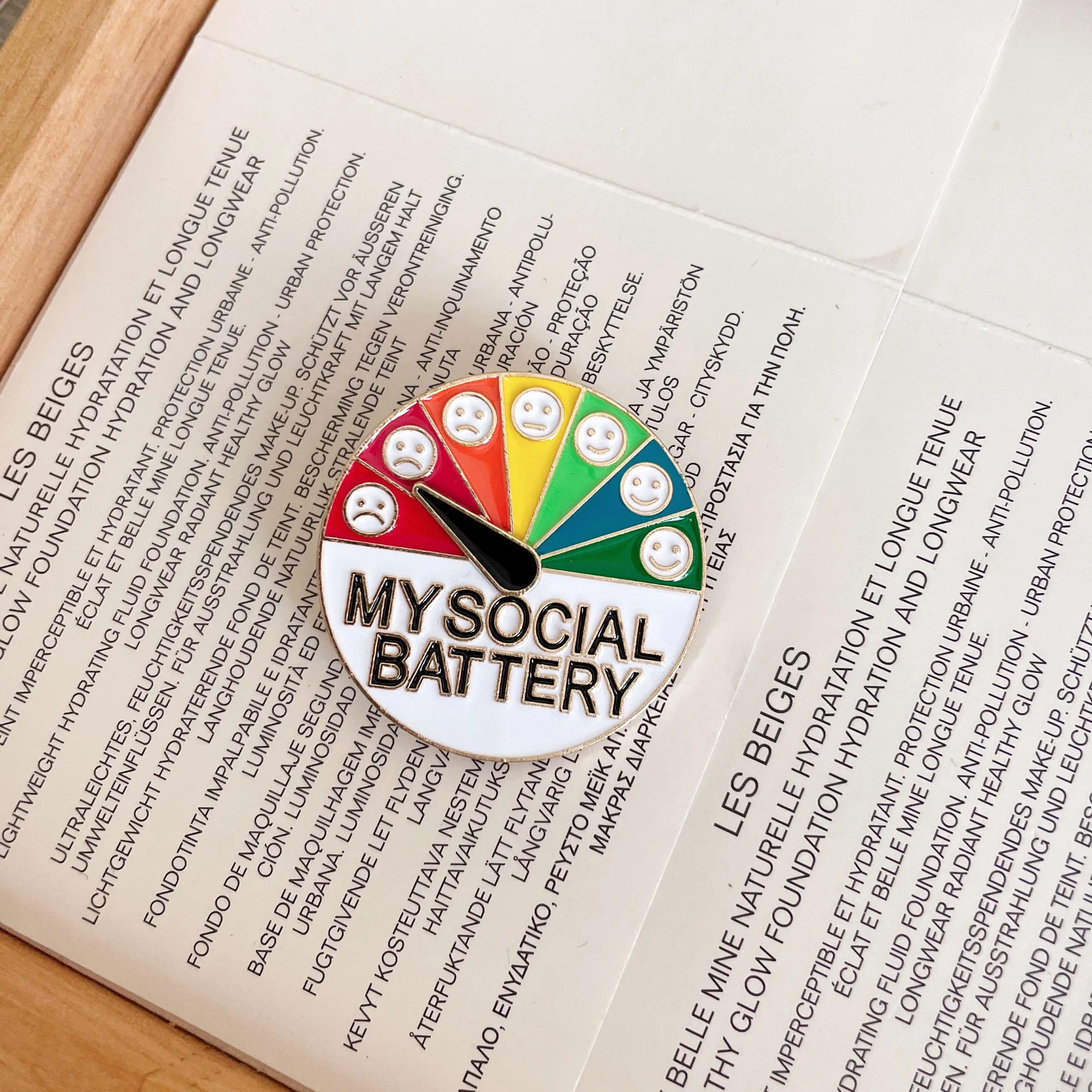 1 Pack Social Mood Brooch Funny Pins Creative Power Enamel Lapel A Week Emotional Pin for Backpacks Oasis Select A