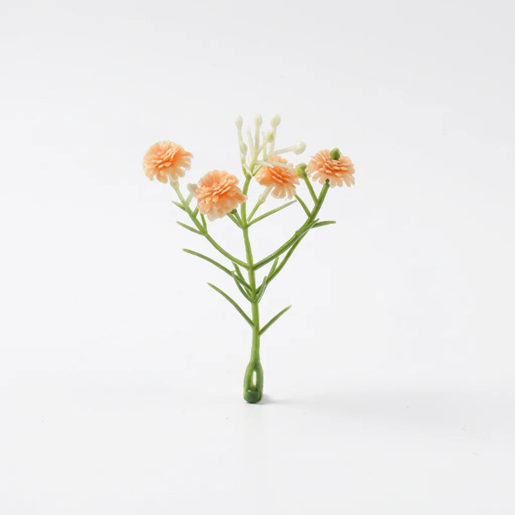 Artificial Flowers Gypsophila 8CM Fake Flowers For Home Decor Wedding Decorations Ornaments Craft Garland Accessories Oasis Select Orange