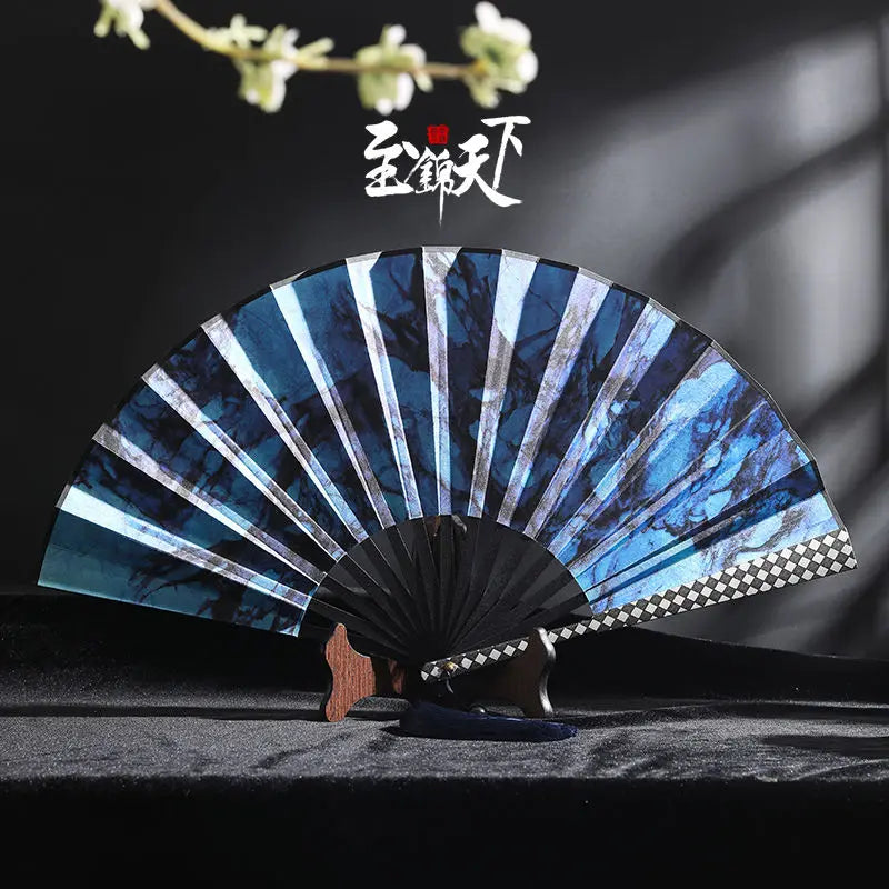 Lightning 10-inch Alloy Metal Fan Chinese Wind Self-defense Kung Fu Fan Classical Silk Cloth Folding Fan Oasis Select E 10 Inches