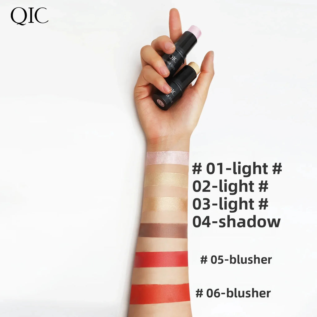 QIC Creamy Highlighter Contour Stick – Shimmer Bronzer & Blush