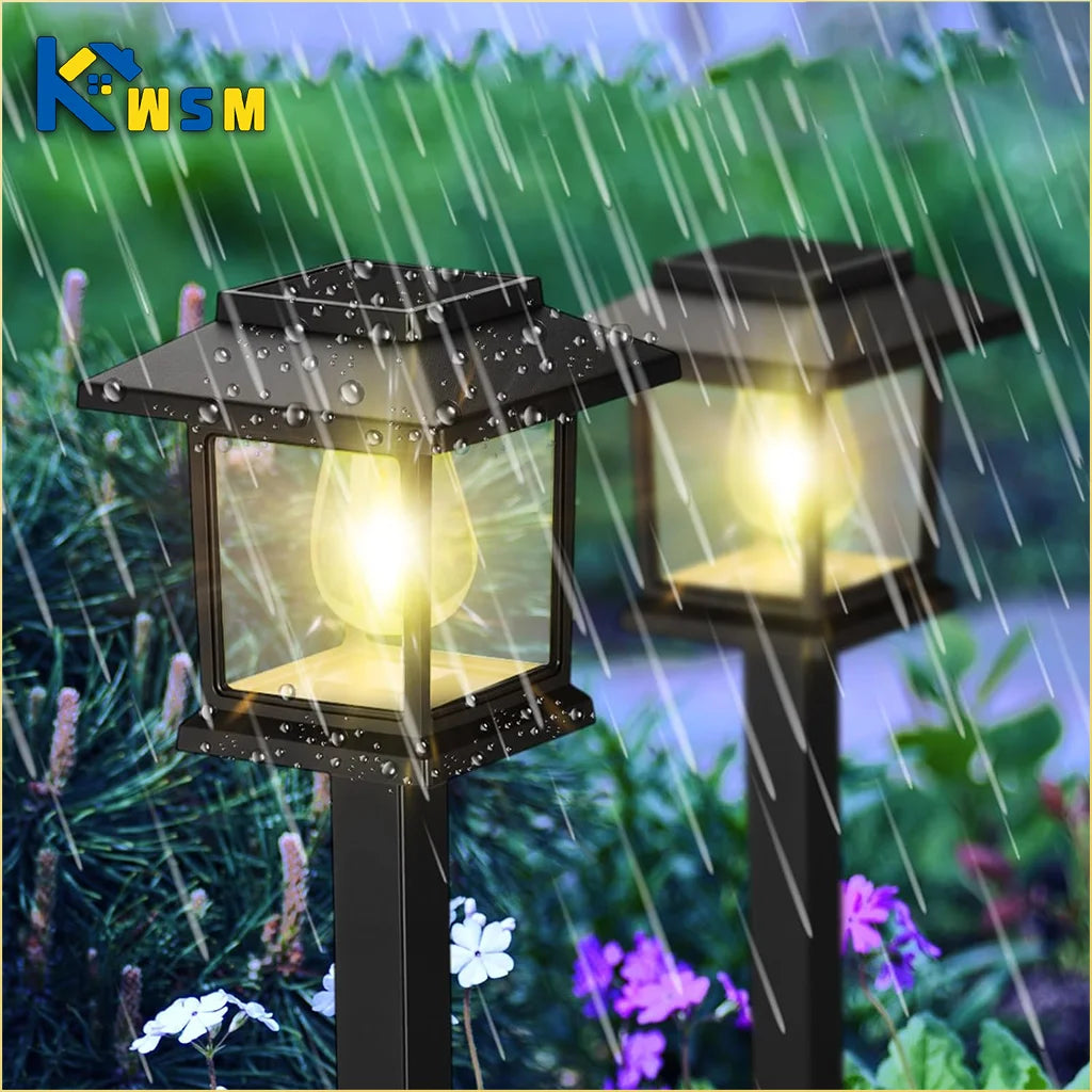 2-8PCS Outdoor Solar LED Ground Stake Light Lawn Lamp for Garden Villa Courtyard Park Yard Landscape Decorative Lighting Oasis Select