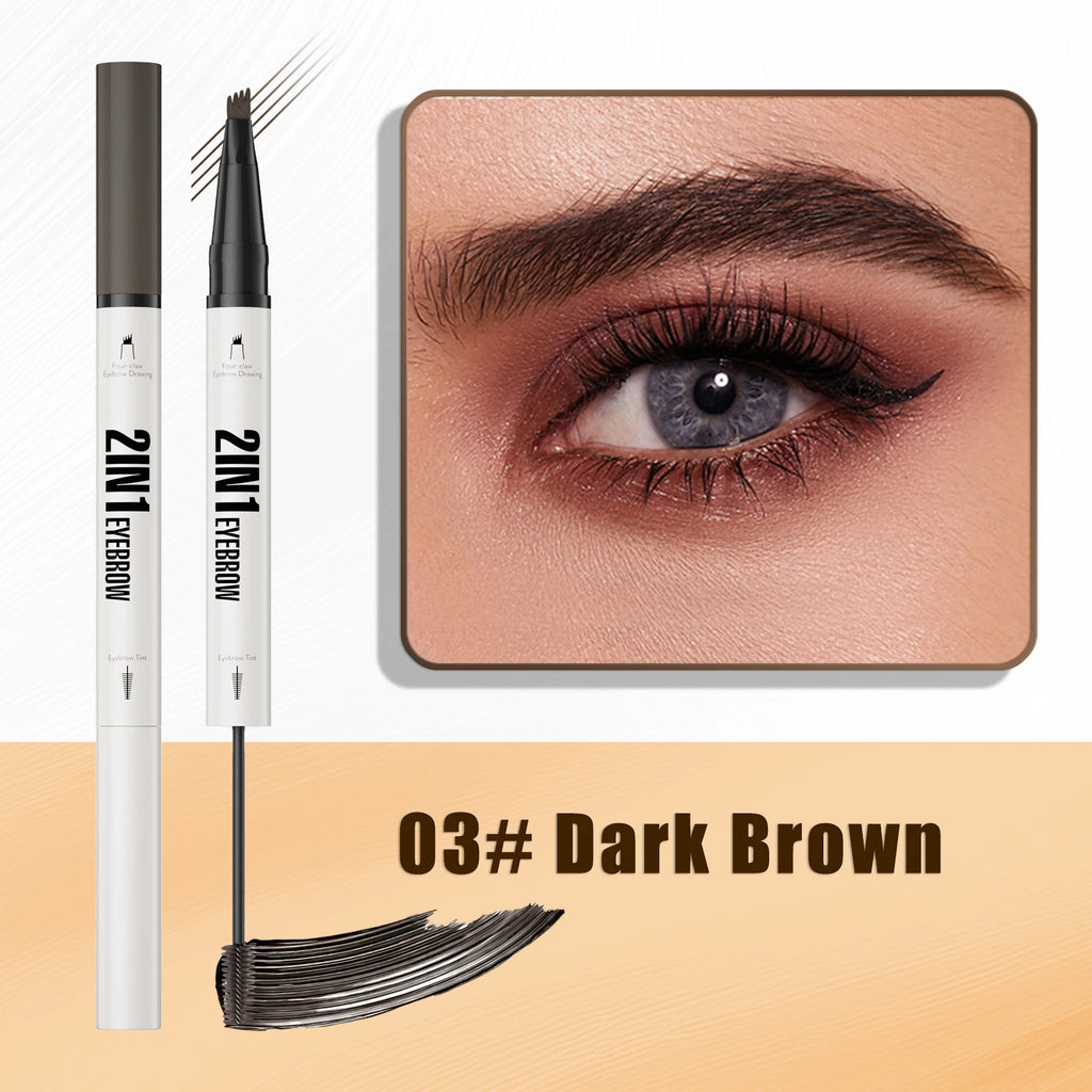 Hello Kiss 2-in-1 Waterproof Microblading Eyebrow Pen – 4 Tips
