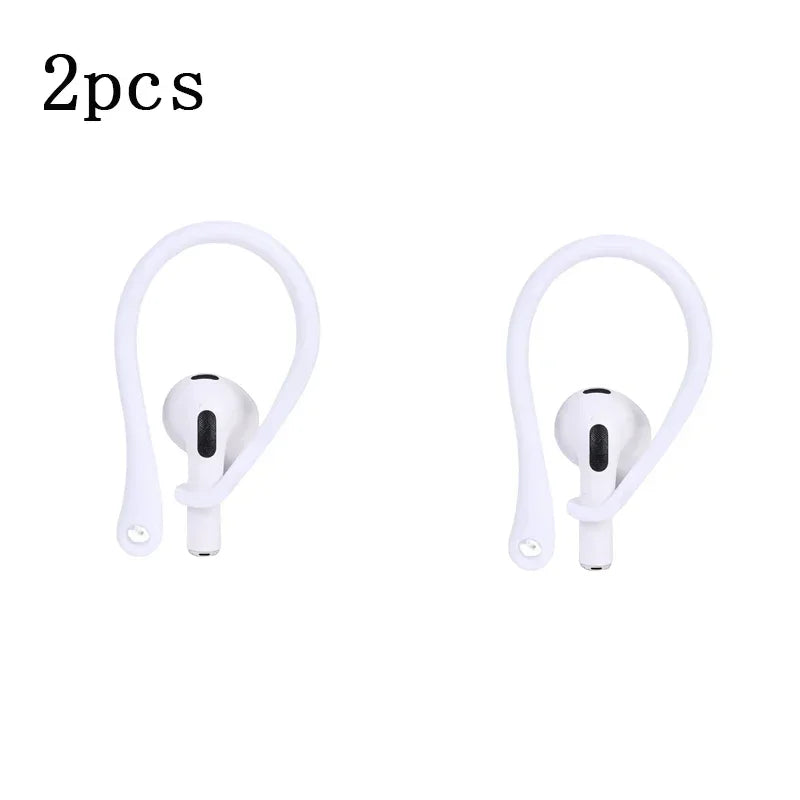 1/3/6Pairs Anti-Lost Earphone Silicone Earhook For Airpods Earpods Loop Clip Headset EarHook Replacement Headphone Accessories Oasis Select 1 pair White