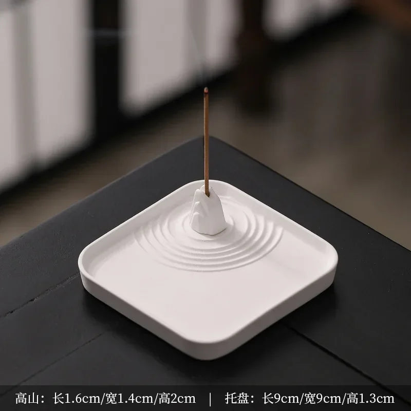 New Chinese Gypsum Incense Wire Incense Burner Accessories Zen White Creative Incense Burner Decoration Oasis Select rockery