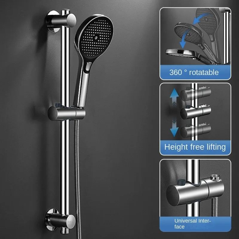 Shower Slide Bars Extension Hand Shower Head Rail Slide Holder Wall Mounted Adjustable Sliding Bar Bathroom Accessories Oasis Select