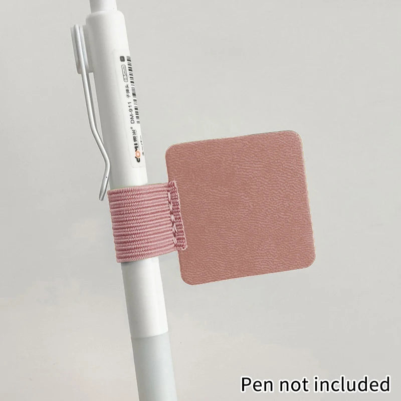 Self-Adhesive PU Leather Pen Loop Holder for Notebooks