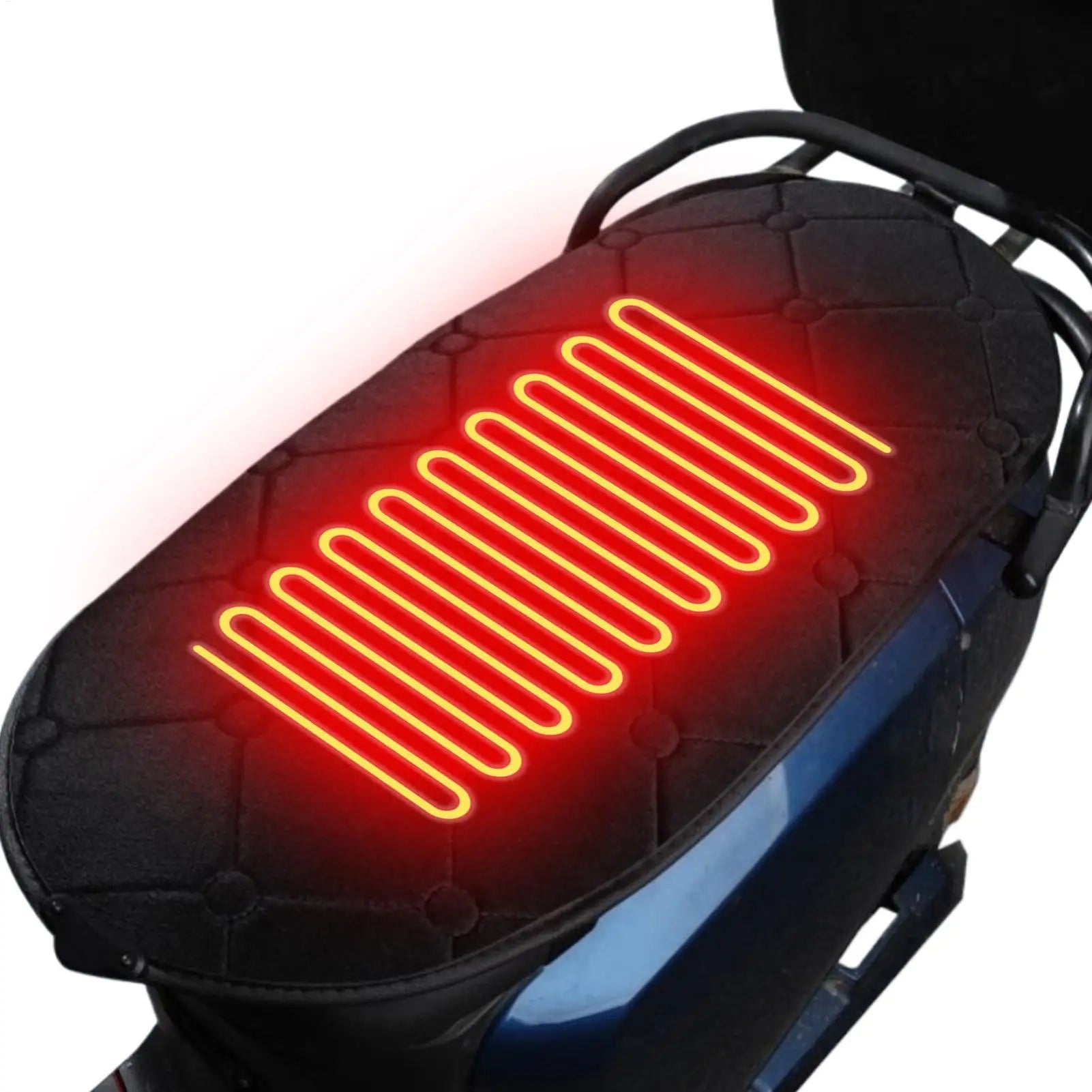 Motorcycle Seat Cover Motorbike Heating Seat Pad Cold Weather Scooter Cushion for Dirt Bike ATV Snowmobile Road Trip Touring Oasis Select