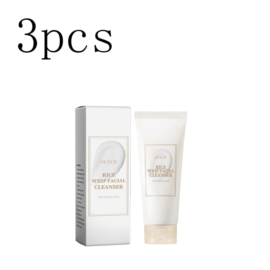 Rice Face Wash Cleanser Oil Control Purifying Cleansing Pores Moisturizing Brightening Soothing Rejuvenation Foam Glow Skin Care Oasis Select 3boxed