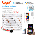 RGBIC COB LED Light Strip DC12V Flexible Tuya WIFI APP Control For Alexa Google,Addressable WS2811 for Game Room Decor Lighting Oasis Select USA Power Plug DC 12V 2M Lamp Kit