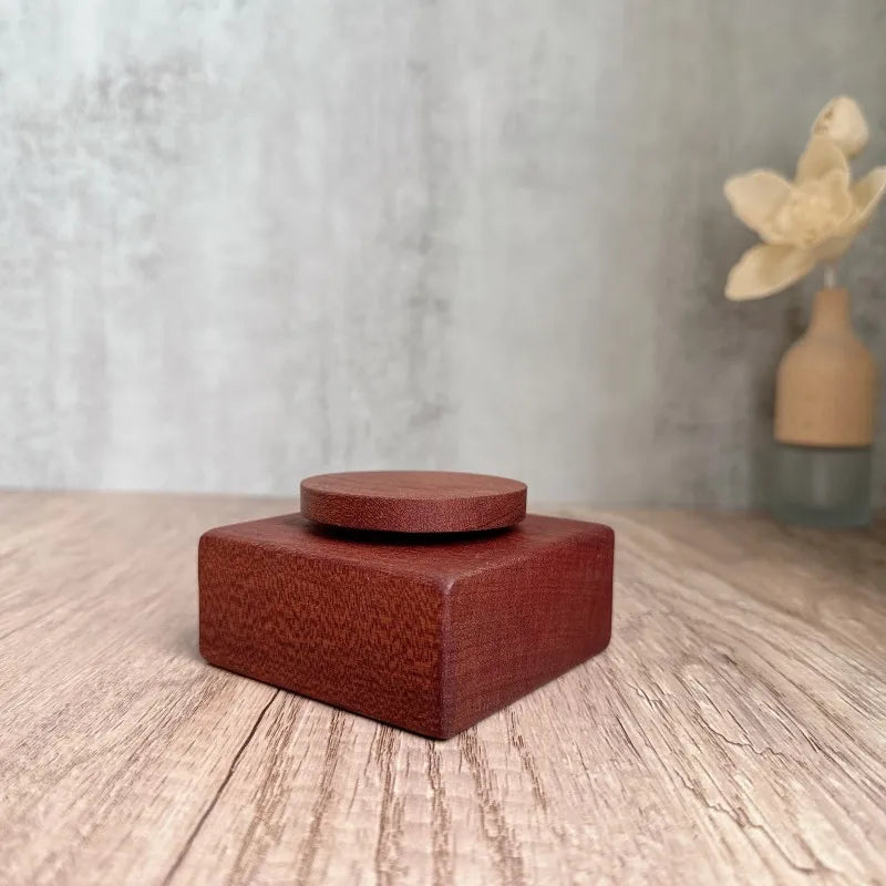 Ebony wood small base music box solid wood cat ornament umbrella big dragon cat music box DIY ornament base desktop Oasis Select Small ebony base