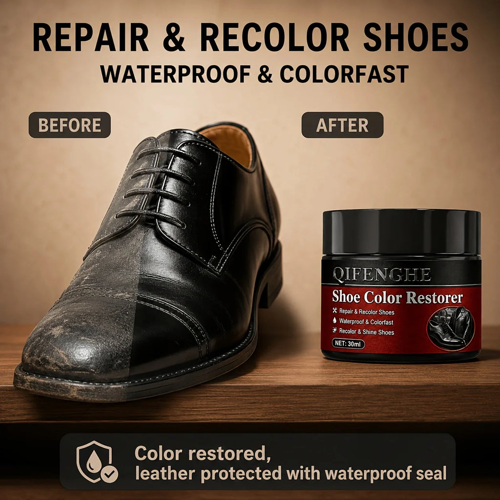 Black Leather Shoe Repair Cream – Dye Restorer & Polish