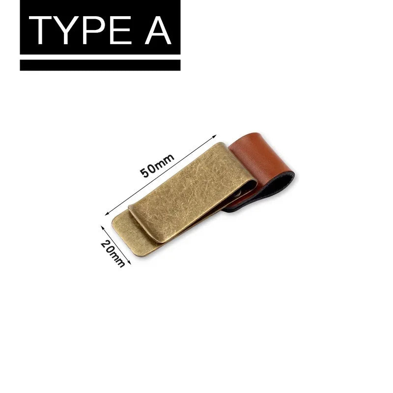Notebook Paper Folder Retro Leather Journal Notebook Pen Holder Clips Bookmark With Stainless Steel Clip For Office Stationary Oasis Select TYPE A