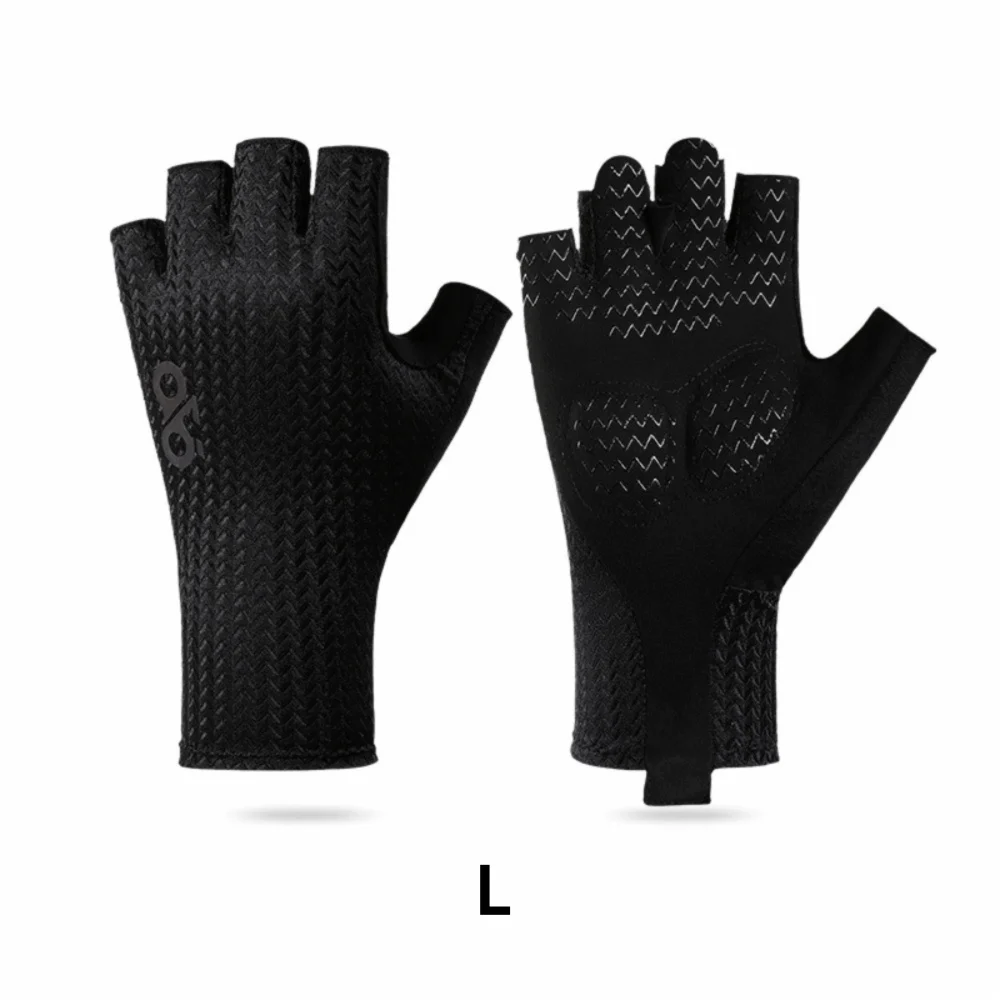 Summer Breathable Cycling Gloves Anti-Slip Wear-Resistant Road Bike Glove Shockproof Motorcycle Glove Cooling Sport Gear Oasis Select Black-L 2