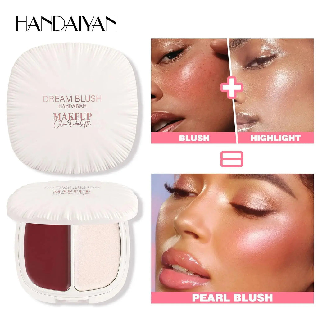 Handaiyan 2-in-1 Blush & Highlighter Palette | Natural Glow