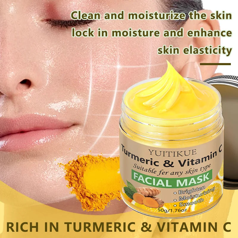 YUITIKUE Turmeric & Vitamin C Face Mask – Brighten & Glow
