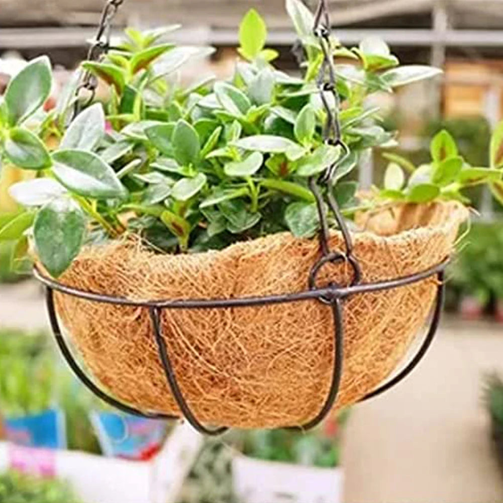 Natural Coconut Fiber Basket Liner – Cuttable 8–16 Inch Coir Hanging Basket Liner Oasis Select