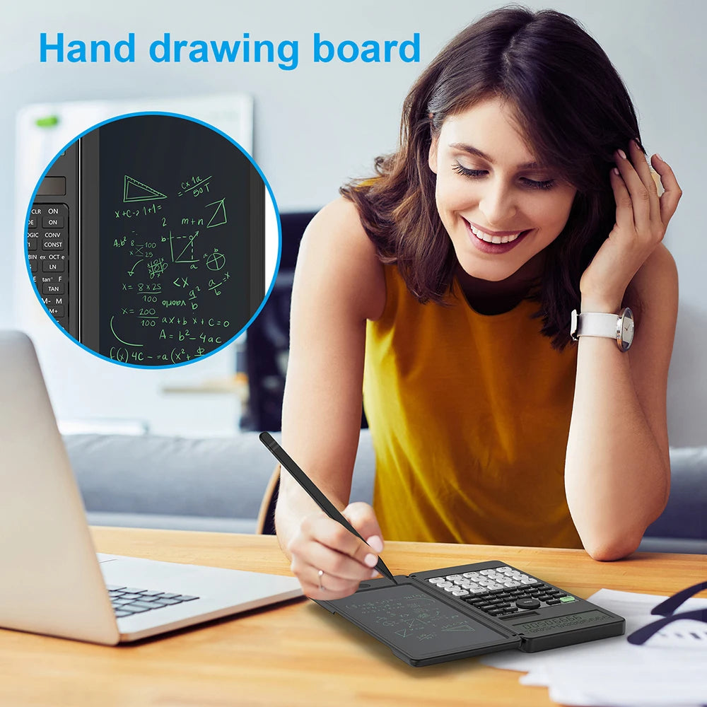 Solar Scientific Calculator With 6 Inch Writing Tablet Foldable 401 Computing Functions Professional Calculators PK 991MS 991ES Oasis Select