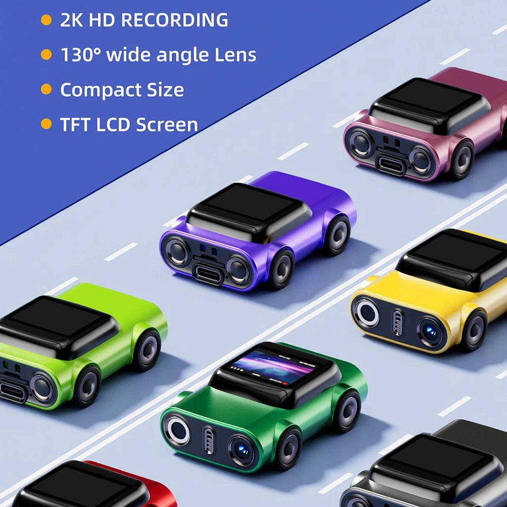 2K HD Car-Shaped Keychain Camera | 130° Wide Angle Auto Focus