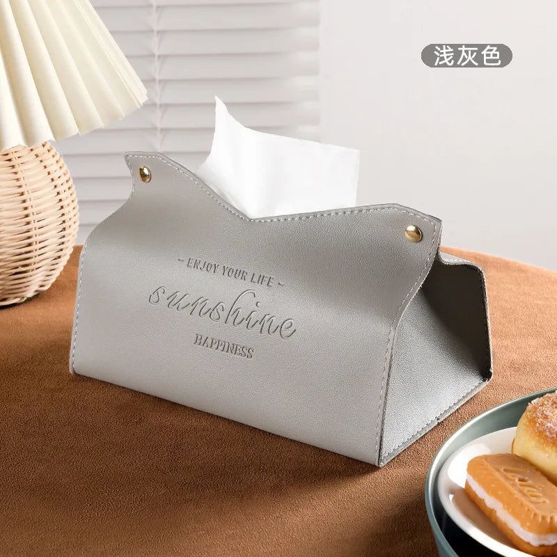 Nordic Light Luxury Tissue Box For Home Living Room, Internet Famous Car Drawer, Simple And High-end Creative Napkin Storage Box Oasis Select grey