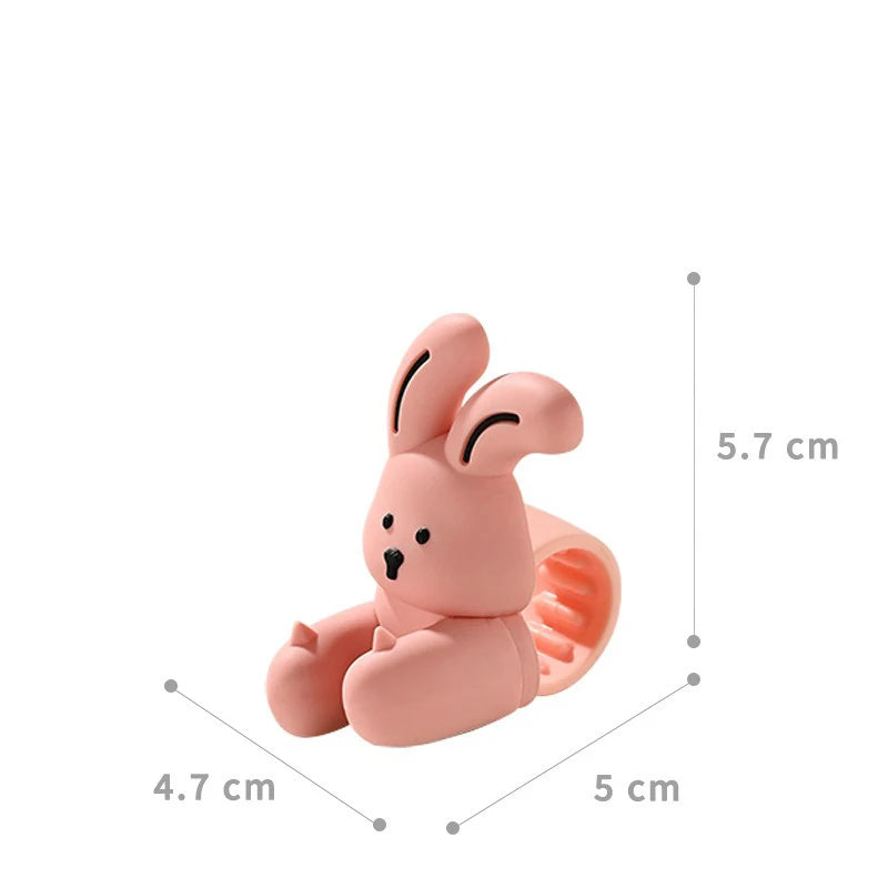 Creative Silicone Duck Anti-collision Door Stopper 3D Duck Door Handle Protective Cover Bedroom Study Silent Door Stopper Oasis Select Pink Rabbit