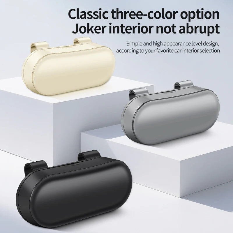 Car Sun Visor Glasses Holder – ABS Eyeglass Storage Case