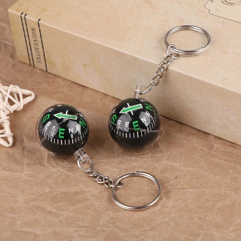 1pc Portable Lightweight Emergency Compass Outdoor Survival Keychain Ball Compass Tool Oasis Select
