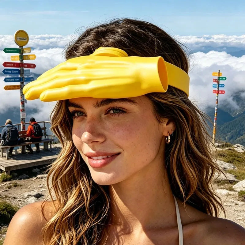 1-5PCS Funny Small Hand Size Sun Hat Novelty Mini Cap for Outdoor Beach Party UV Protection Summer Costume Accessory Oasis Select