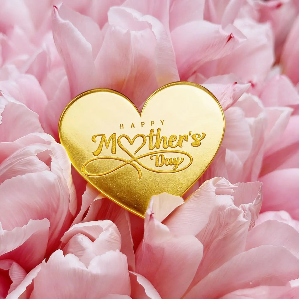 Happy Mother's Day Gold Mirror Acrylic Cake Topper