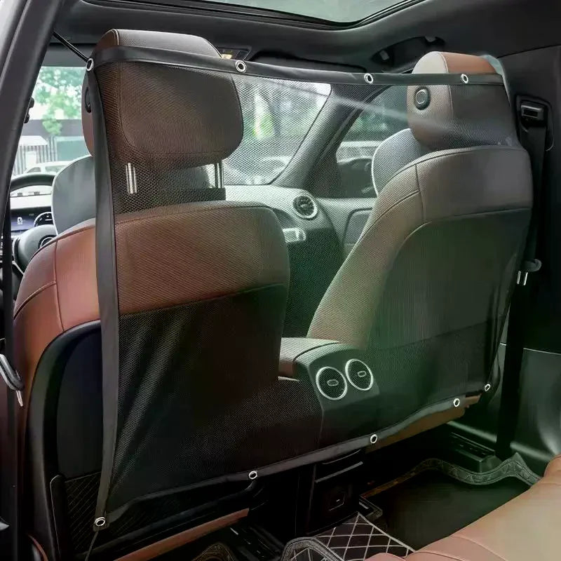 Car Pet Barrier Net Dog Safety Isolation Net For Vehicles Universal Fit Breathable Mesh Pet Travel Barrier For Back Seat Oasis Select