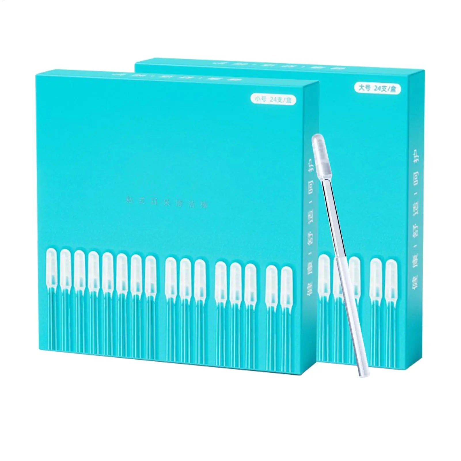24Pcs Disposable Ear Swabs Stickable Sticky Ear Stick Ear Cleanser Soft Silicone Removal Tool for Adult Kid Ear Cleaner tools Oasis Select