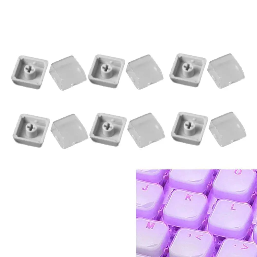 10-Pack Transparent Relegendable Keycaps for MX Switches
