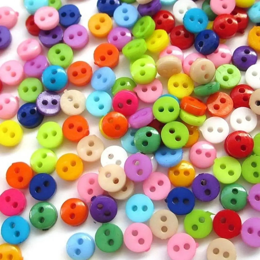 50pcs Mini Round Sewing Buttons 3/4/5mm – 2-Hole DIY Craft Sewing Buttons Oasis Select