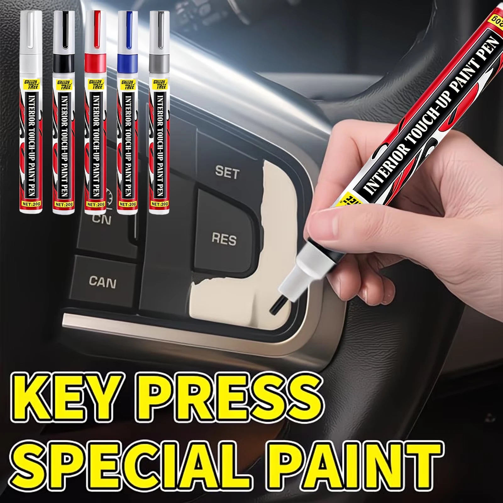 Car Interior Touch-Up Paint Pen – 20g Scratch Repair Tool