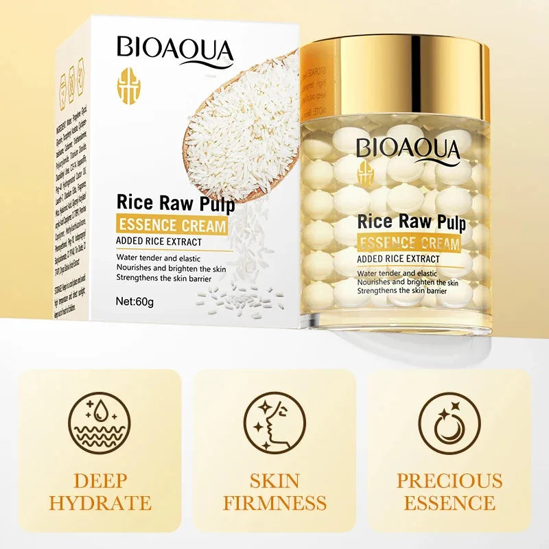 BIOAOUA Rice Essence Cream – Brightening Hydrating Face Cream Face Moisturizer Cream Oasis Select