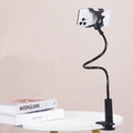 Lazy Bedside DesktopMobile Phone Clamp Bracket Flexible Long Arm Gooseneck Lazy Person Bracket With Handle Overhead Live Bracket Oasis Select black