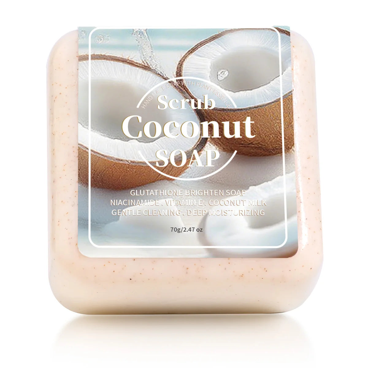 Glutathione Coconut Scrub Handmade Soap – Cleanse & Moisturize