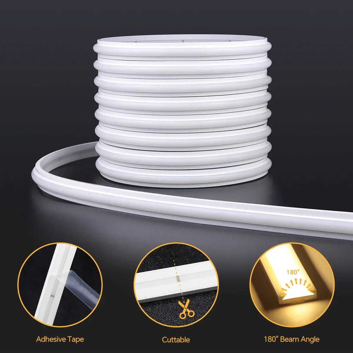 24V Neon LED Strip Smart Door Proximity Sensor Pure Silicone Gel Tube Novel Convenient and Practical Motion Sensing LED Lamp Oasis Select