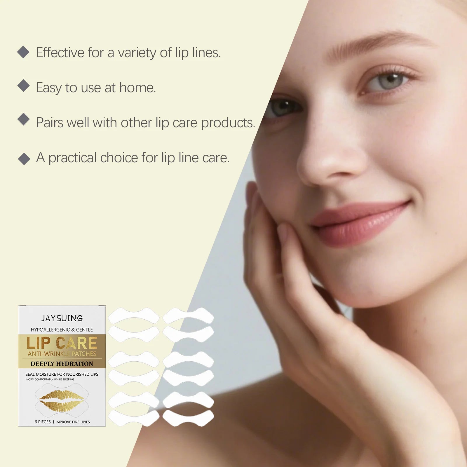 Hyaluronic Acid Nourishing Lip Mask Improve Fine Lines Reduce Dead Skin Long-Lasting Hydration Gentlees Dudu Lip Care Patches Oasis Select
