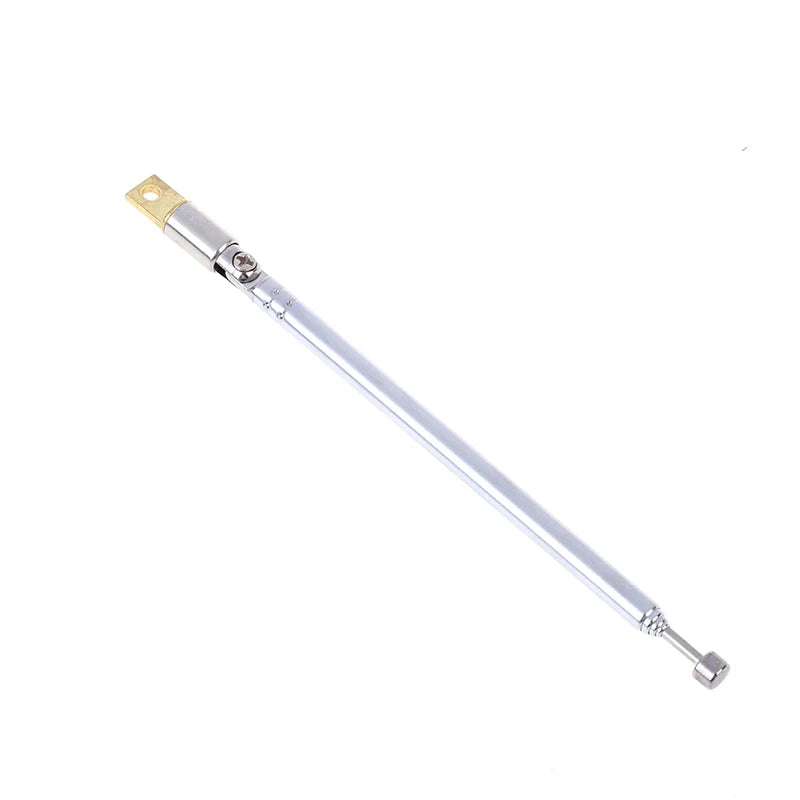 1Pc 37cm 5 Section Telescopic Stainless Steel AM FM Radio Universal Antenna Oasis Select