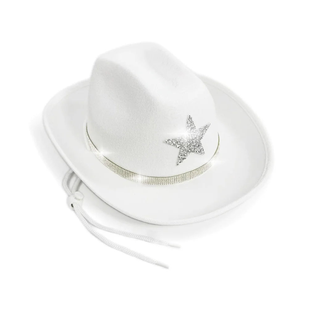 Pentagram Cowboy Hat Star Sequin Birthday Party Hats Cowgirl Hats Women Performance Hat For Adults Party Hats Cosplay Oasis Select