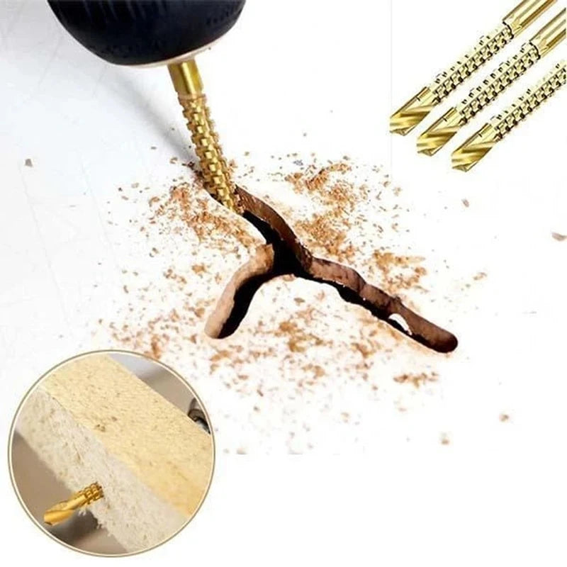 6Pcs Cobalt Drill Bit Set Hole Saw Grooving Set Woodworking Sawtooth Drill Slotted Drill Oasis Select