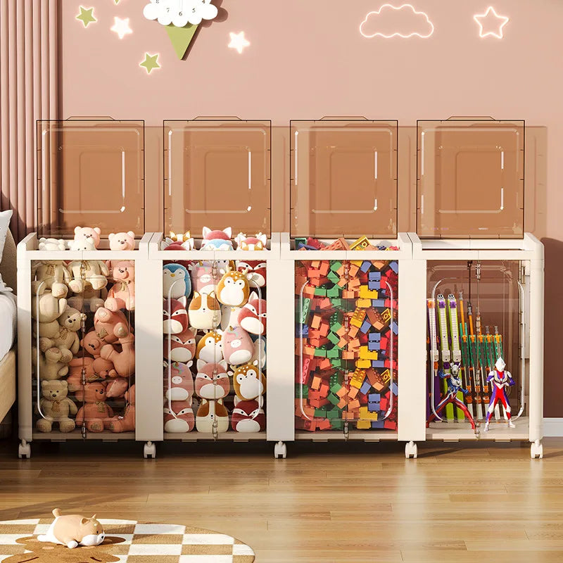 Toy storage box Large capacity children's toy storage cabinet Integrated folding household multi-functional large capacity Oasis Select